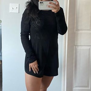 Fashion Nova XL black long sleeved romper